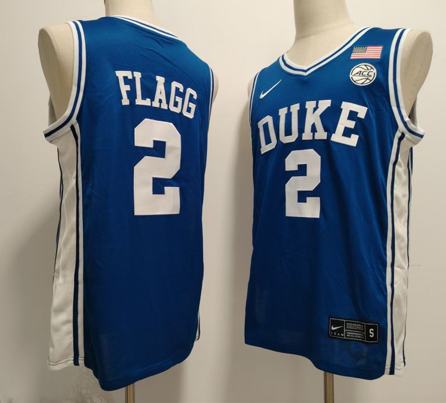 Men Duke Blue Devils #2 Flagg Blue Nike 2025 NCAA Jersey style 1